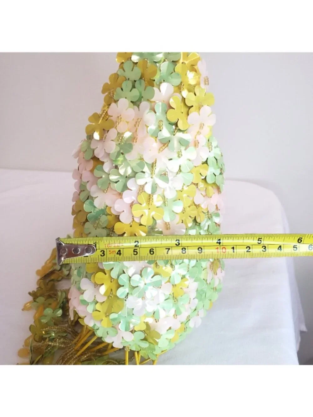Handcrafted Viral TikTok Beaded Bag Made in India Yellow Flowers Fairy Cottage